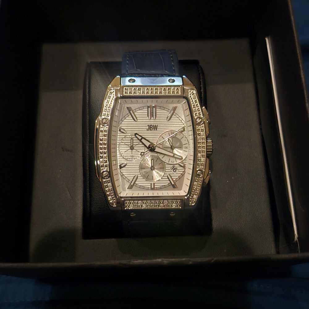 Silver and Blue Men's Watch